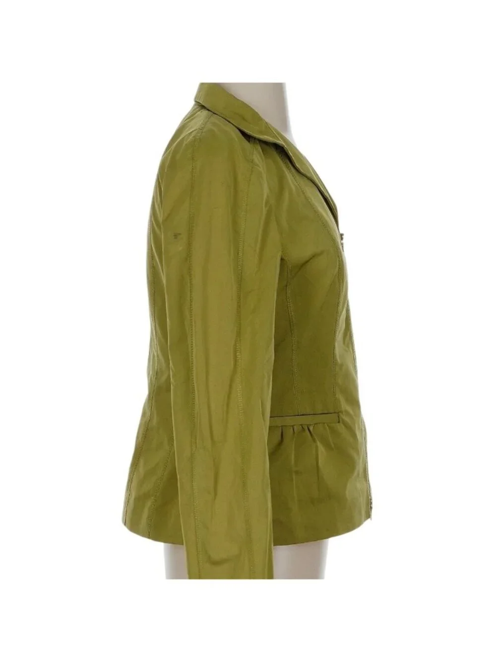 Lafayette 148 New York Reva Couture Sugarcane Jacket Blazer 4 Chartreuse Zip Up